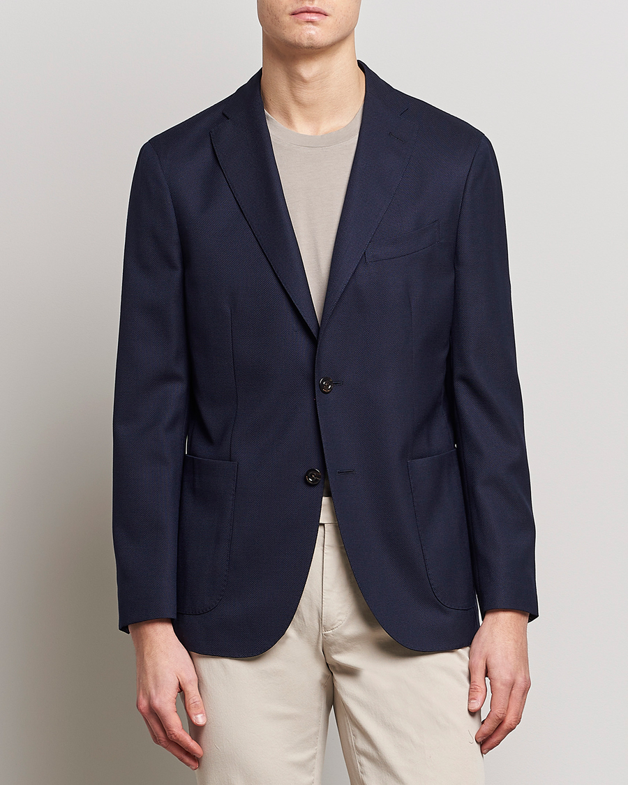 Herren | Italian Department | Boglioli | K Jacket Wool Hopsack Classic Blazer Navy