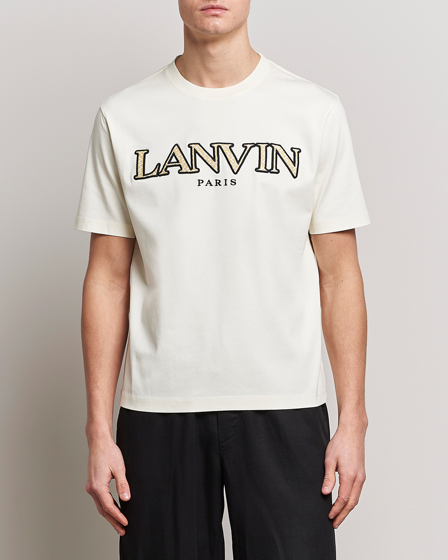 Herren | Luxury Brands | Lanvin | Curb Embroidered Logo T-Shirt Milk