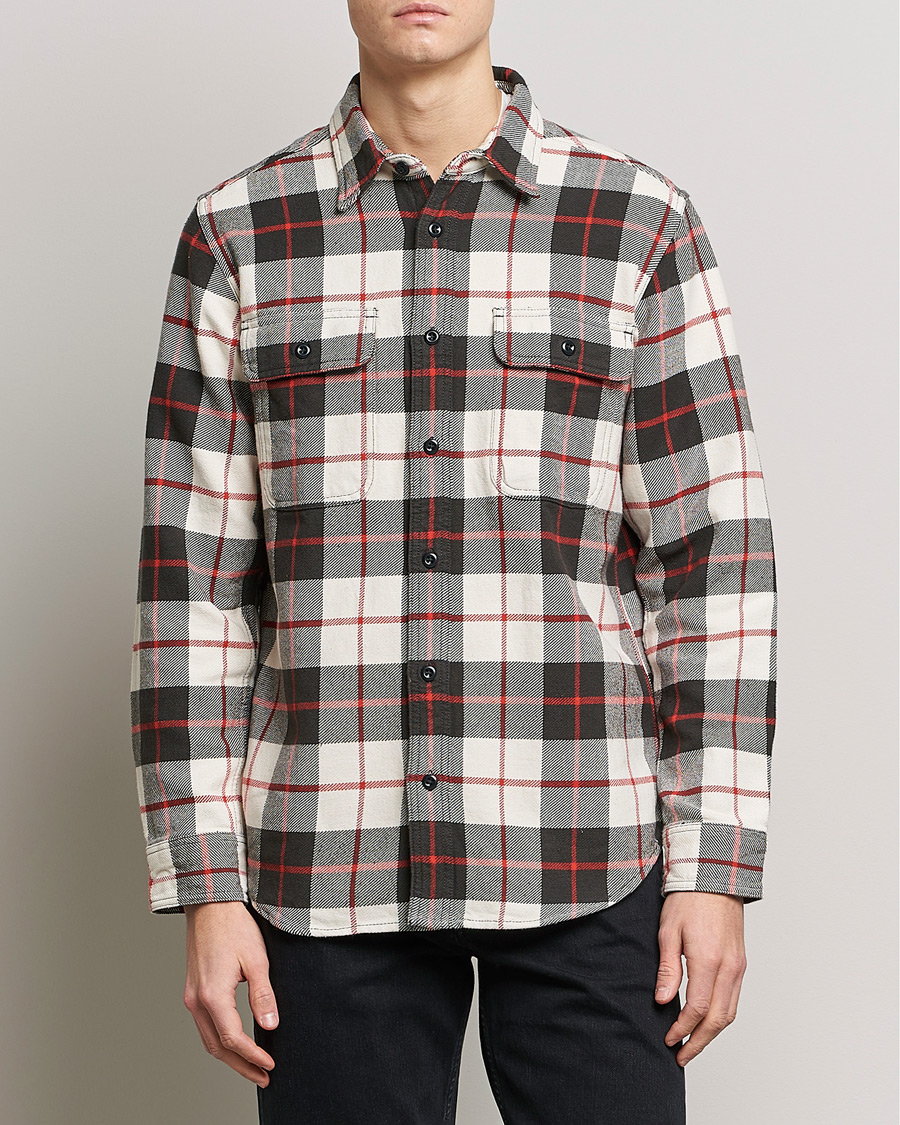 Herren | Overshirts | Filson | Vintage Flannel Work Shirt Natural/Charcoal