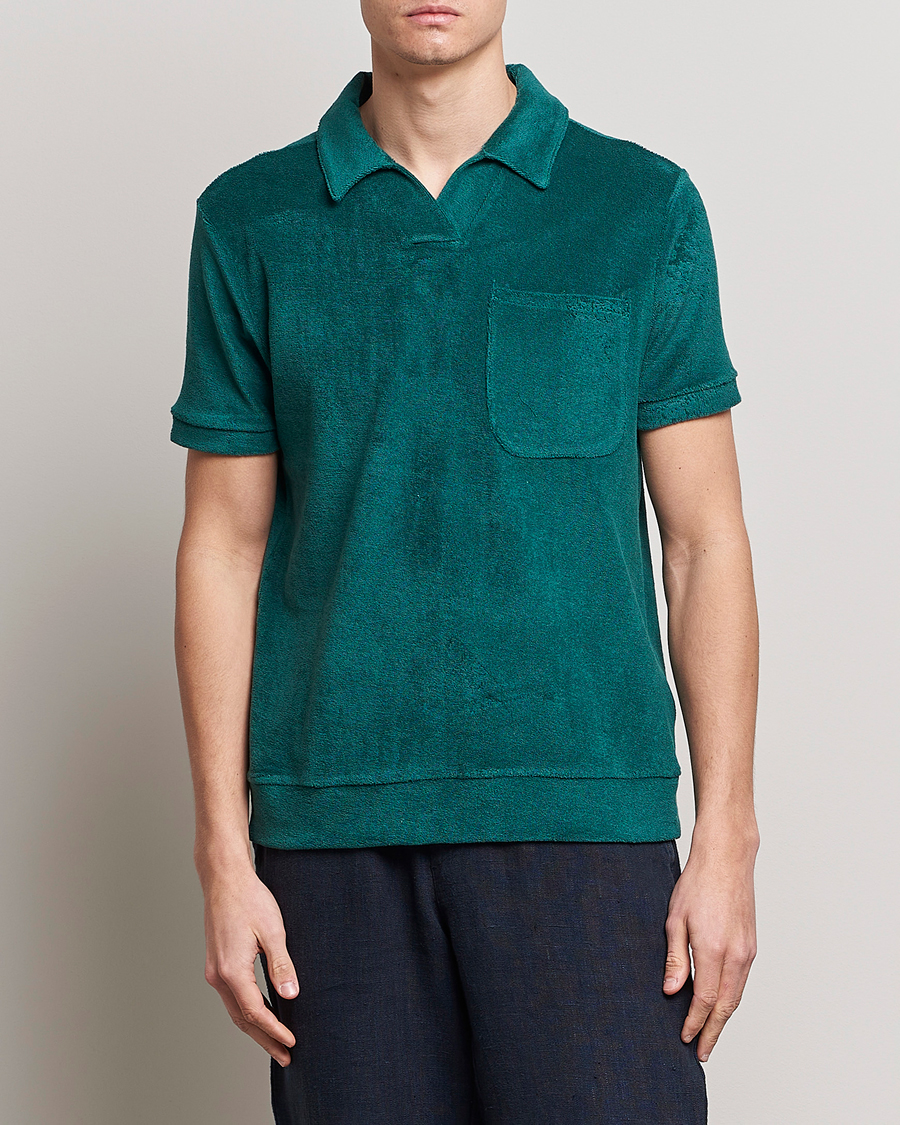 Herren |  | The Resort Co | Terry Polo Shirt Emerald Green