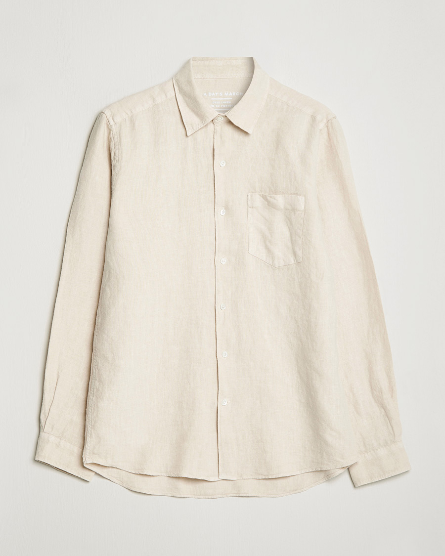 Herren |  | A Day's March | Abu Linen Shirt Sand