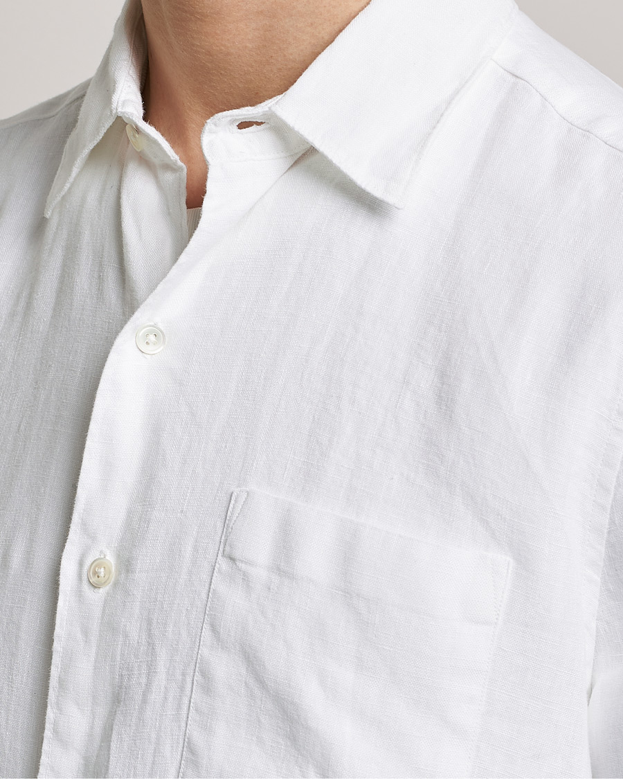Herren | Hemden | A Day's March | Abu Linen Shirt White