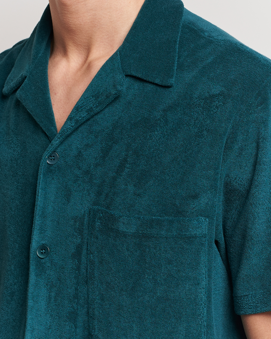 Herren | Hemden | A Day's March | Yamu Short Sleeve Terry Shirt Teal