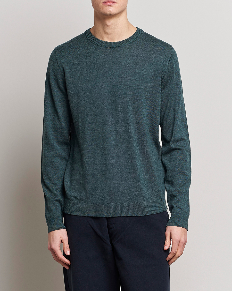 Herren | A Day's March | A Day's March | Alagon Merino Crew Pine mel