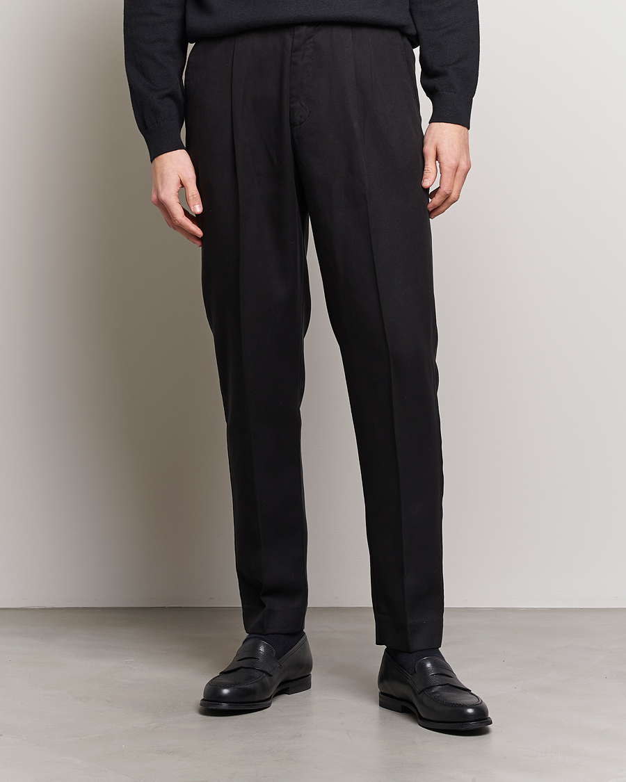 Herren | A Day's March | A Day's March | Smart Trouser Tencel  Black