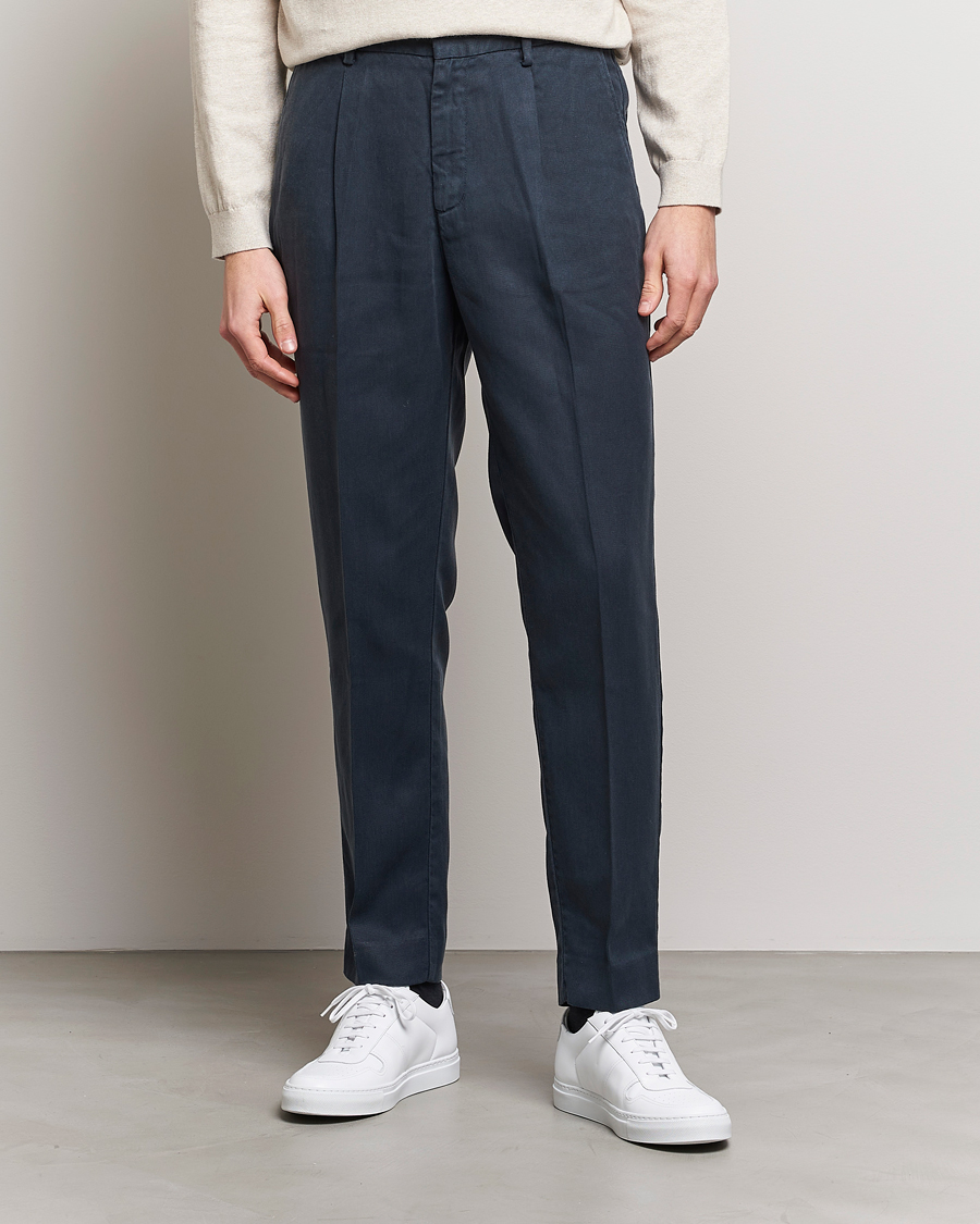 Herren | 30% sale | A Day's March | Smart Trouser Tencel  Navy