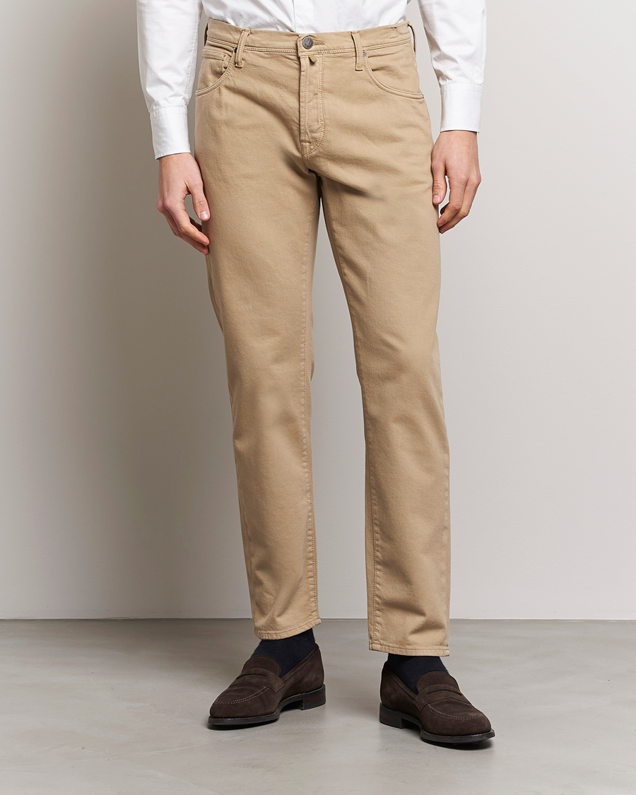 Herren | 5-Pocket-Hosen | Incotex | Cotton Stretch 5-Pocket Pants Beige