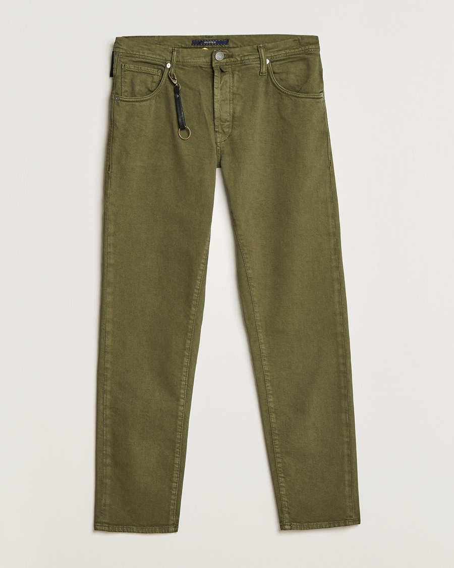 Herren | Hosen | Incotex | Cotton Stretch 5-Pocket Pants Military Green