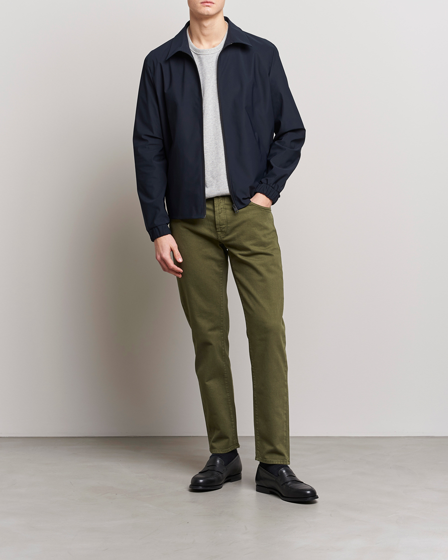 Herren | Hosen | Incotex | Cotton Stretch 5-Pocket Pants Military Green