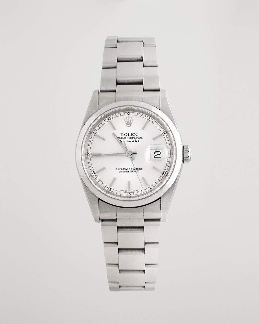 Rolex Pre Owned Datejust 16200 Oyster Perpetual Steel Silver