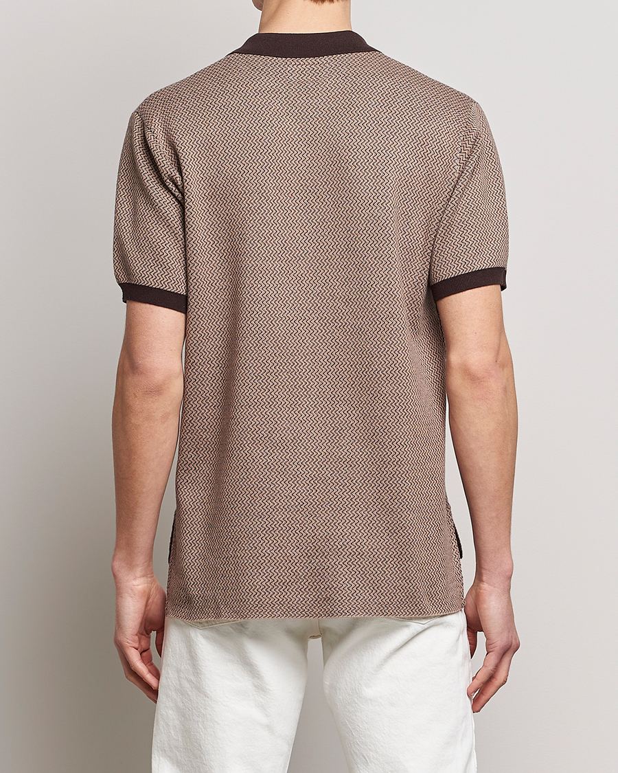 Herren | Poloshirts | BEAMS PLUS | Two-Tone Jacquard Polo Brown