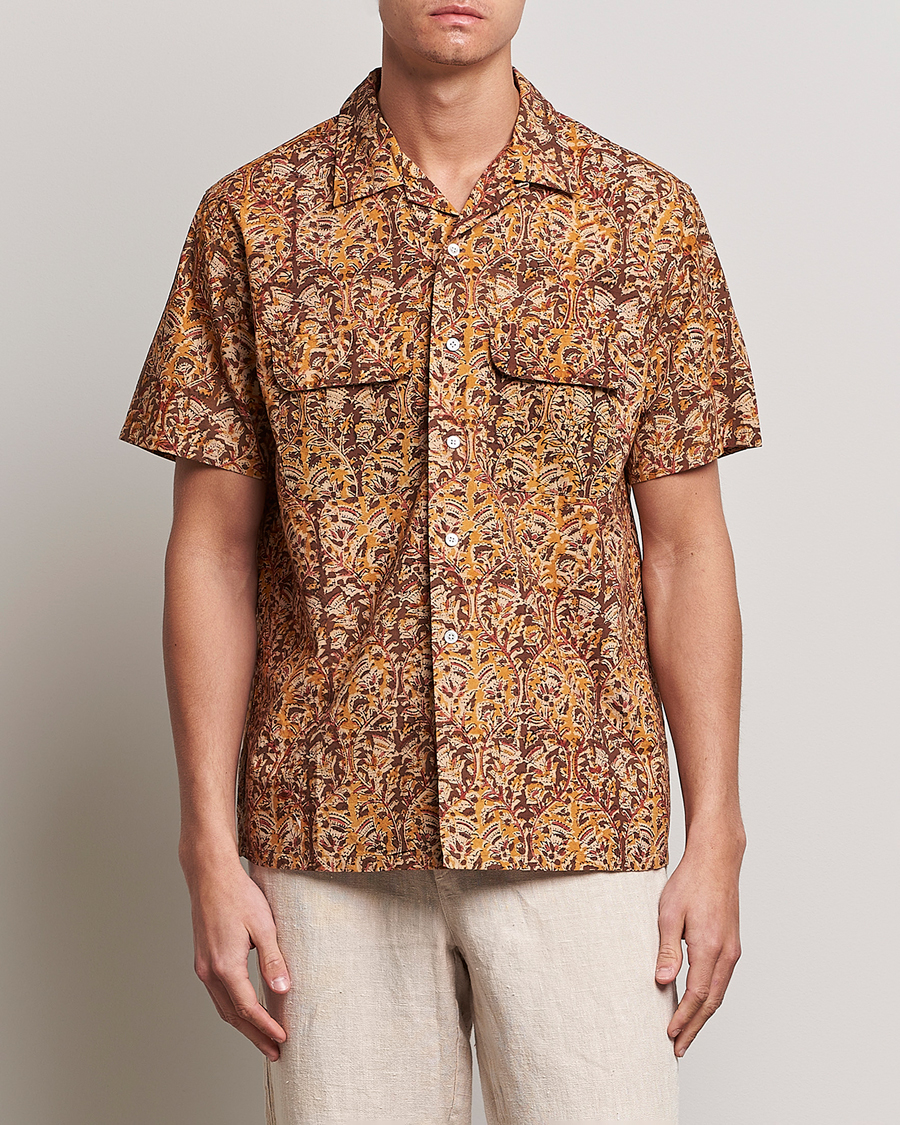 Herren |  | BEAMS PLUS | Block Print Camp Shirt Brown