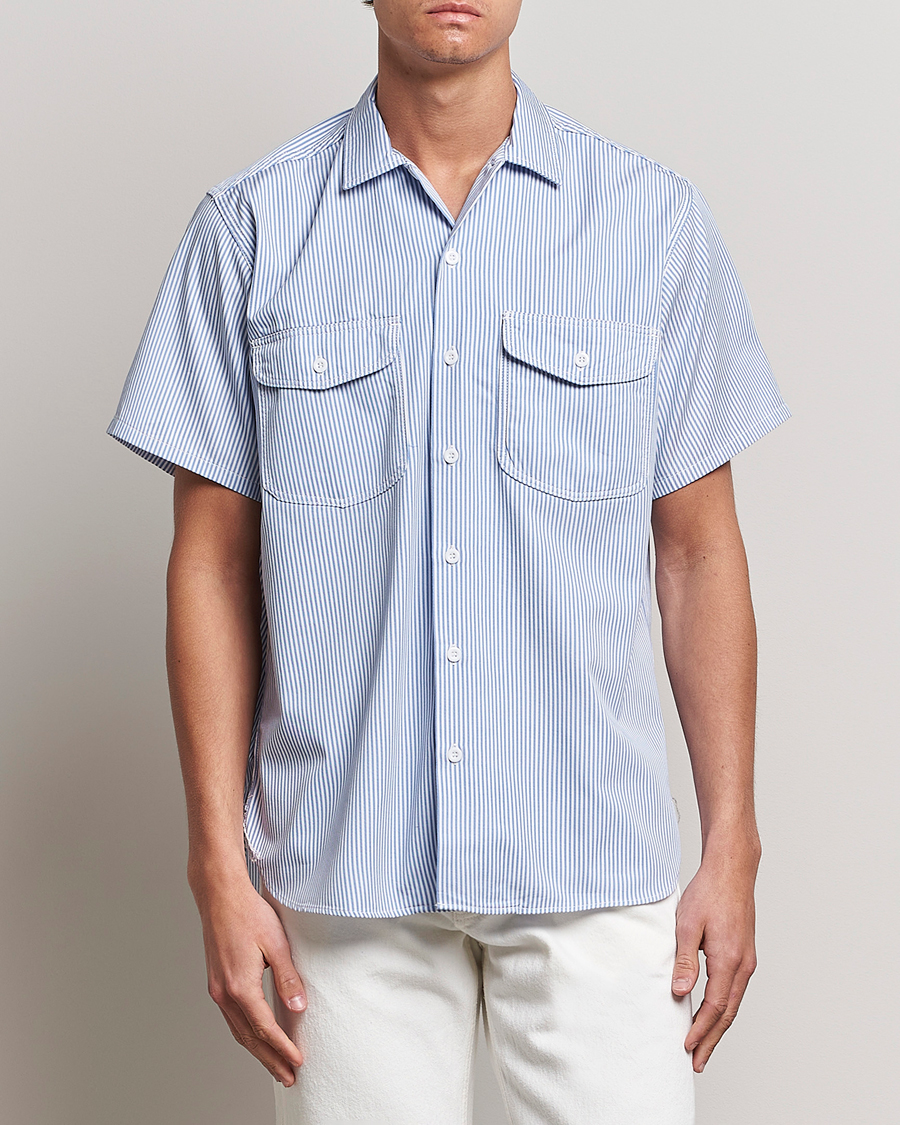 Herren | Kurzarmhemden | BEAMS PLUS | Short Sleeve Work Shirt Light Blue