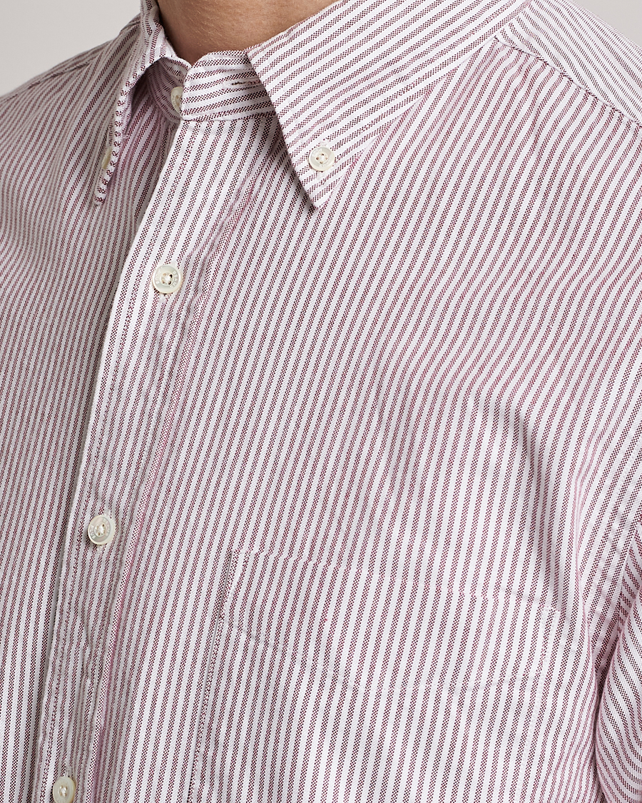 Herren | Hemden | BEAMS PLUS | Oxford Button Down Shirt Wine Stripe