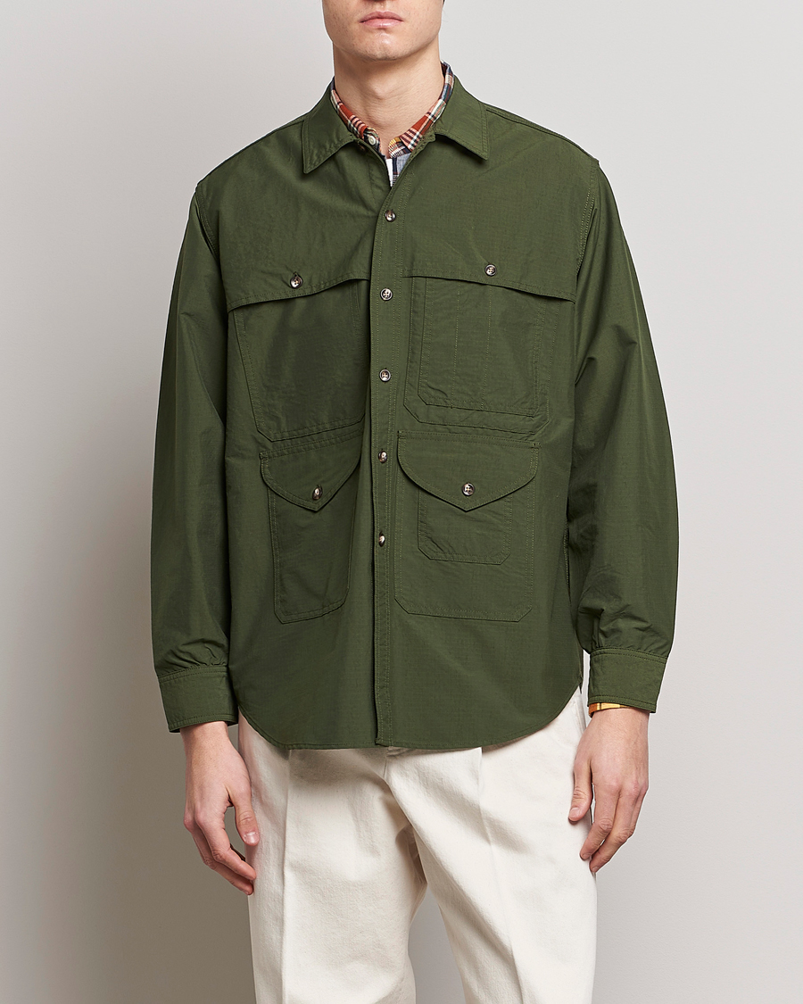 Herren | Hemden | BEAMS PLUS | Nylon Ripstop Adventure Shirt Olive