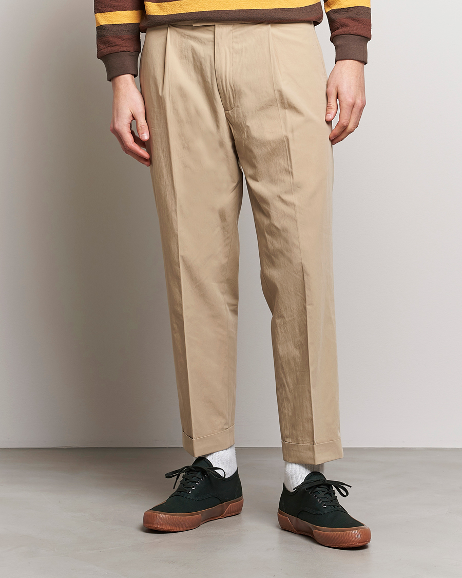 Herren | Stoffhosen | BEAMS PLUS | Comfort Cloth Travel Trousers Beige