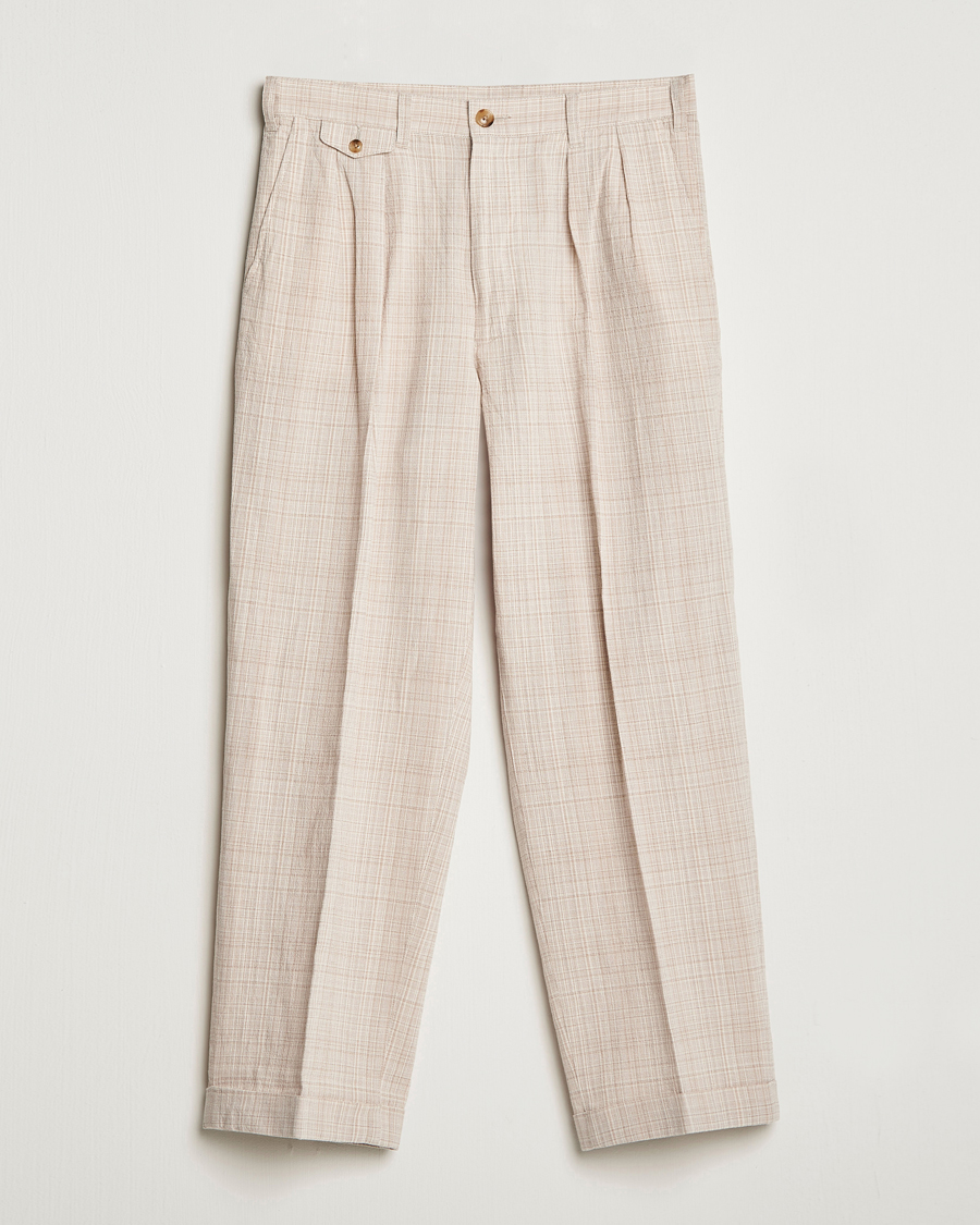 Herren | Hosen | BEAMS PLUS | Cotton/Linen Comfort Trousers Natural
