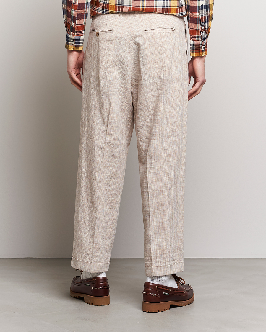 Herren | Hosen | BEAMS PLUS | Cotton/Linen Comfort Trousers Natural