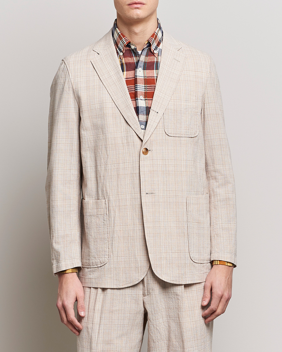 Herren | BEAMS PLUS | BEAMS PLUS | Cotton/Linen Comfort Jacket Natural