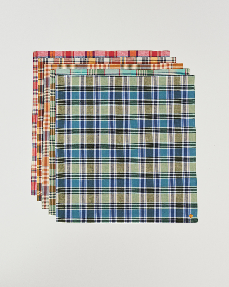 Herren | | BEAMS PLUS | Handkerchief 5-Pack Multicolor Madras