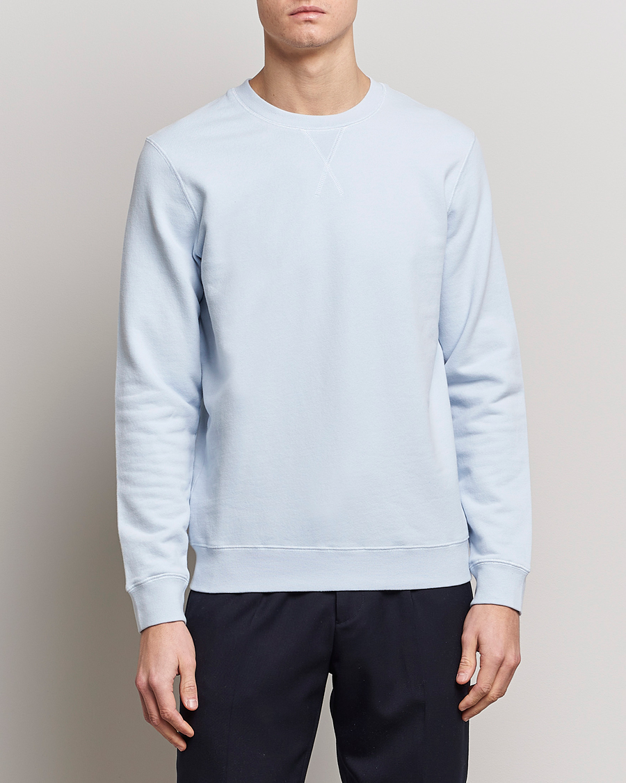 Herren |  | Sunspel | Loopback Sweatshirt Pastel Blue
