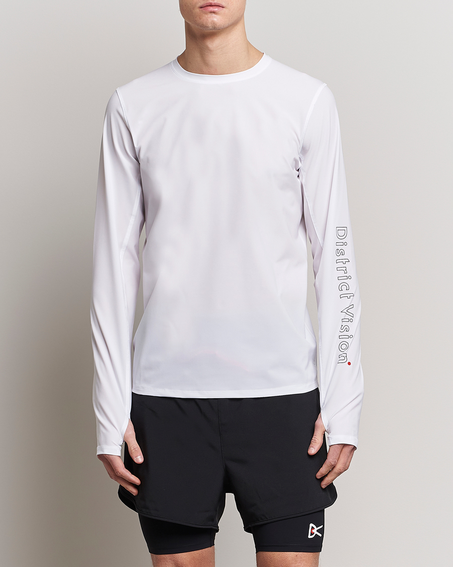 Herren |  | District Vision | Palisade Long Sleeve Trail Shirt White
