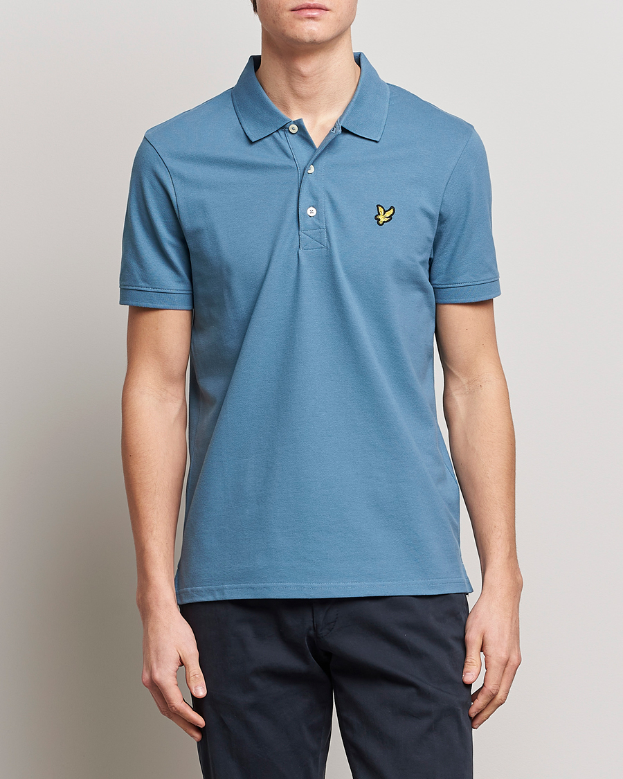 Herren |  | Lyle & Scott | Plain Pique Polo Skipton Blue