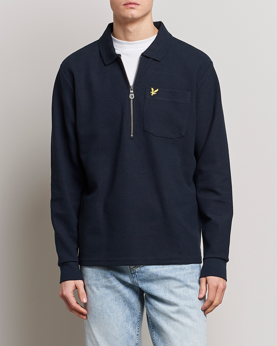 Herren |  | Lyle & Scott | Crest Half Zip Sweater Dark Navy