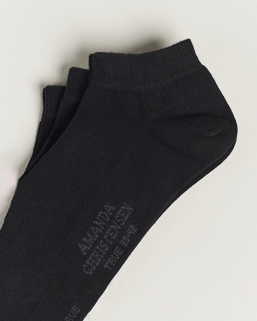 Herren |  | Amanda Christensen | 3-Pack True Cotton Sneaker Socks Black