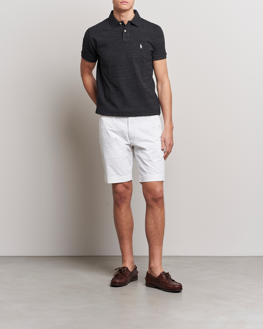 Herren | Poloshirts | Polo Ralph Lauren | Custom Slim Fit Polo Black Marl Heather