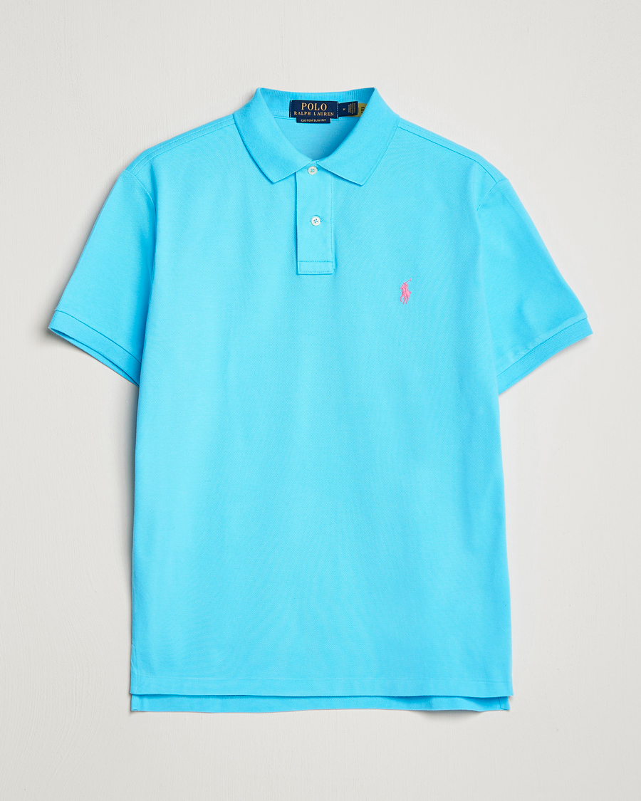 Herren | Poloshirts | Polo Ralph Lauren | Custom Slim Fit Polo Turquoise Nova
