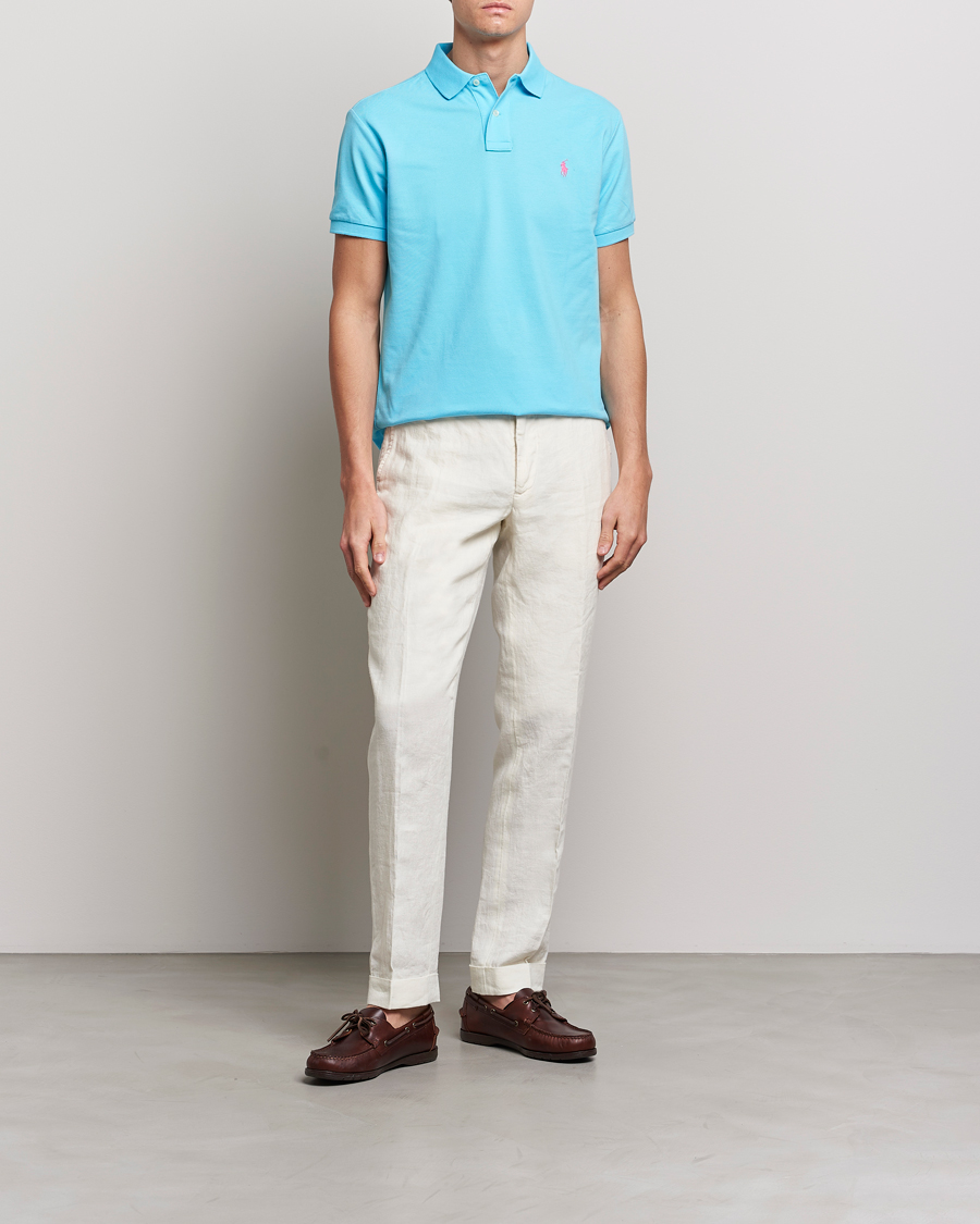 Herren | Poloshirts | Polo Ralph Lauren | Custom Slim Fit Polo Turquoise Nova