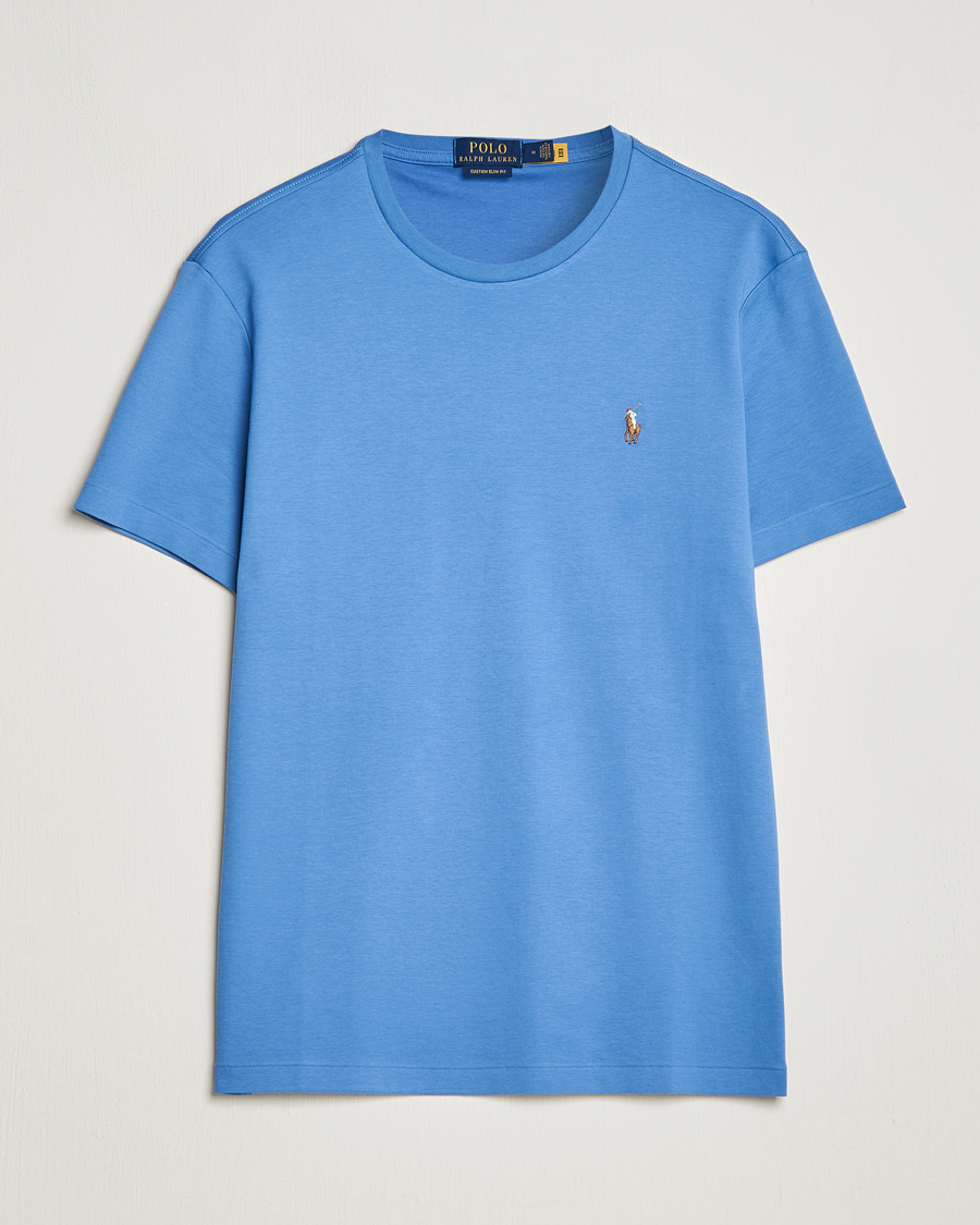 Herren | T-Shirts | Polo Ralph Lauren | Luxury Pima Cotton Crew Neck T-Shirt French Blue