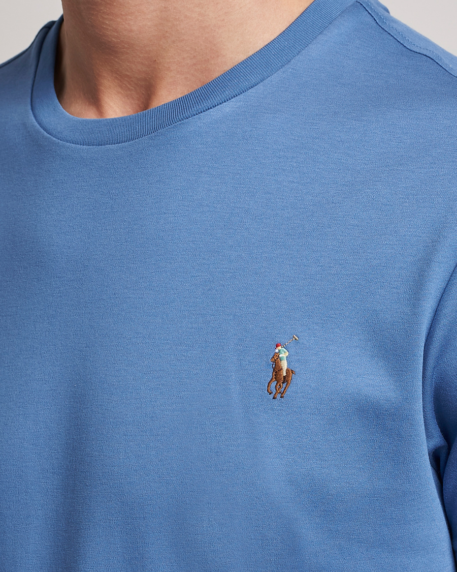 Herren | T-Shirts | Polo Ralph Lauren | Luxury Pima Cotton Crew Neck T-Shirt French Blue