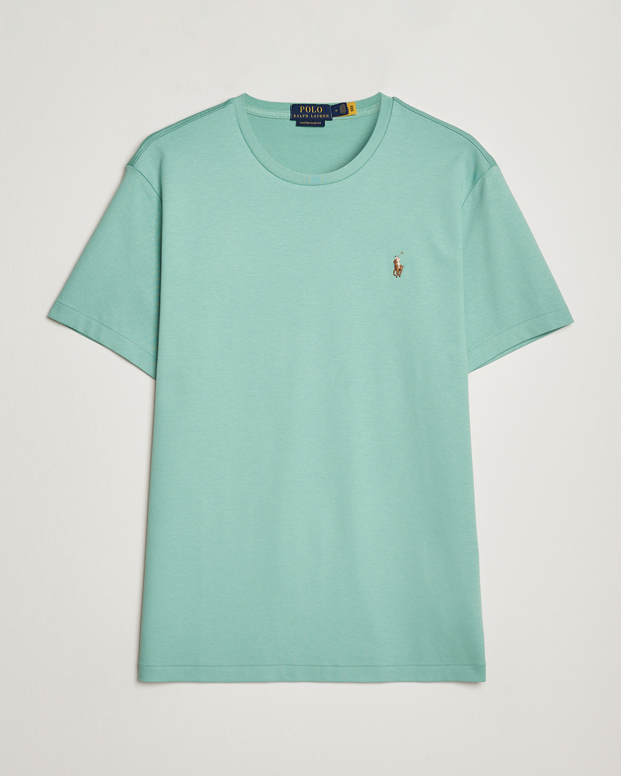 Herren | T-Shirts | Polo Ralph Lauren | Luxury Pima Cotton Crew Neck T-Shirt Essex Green