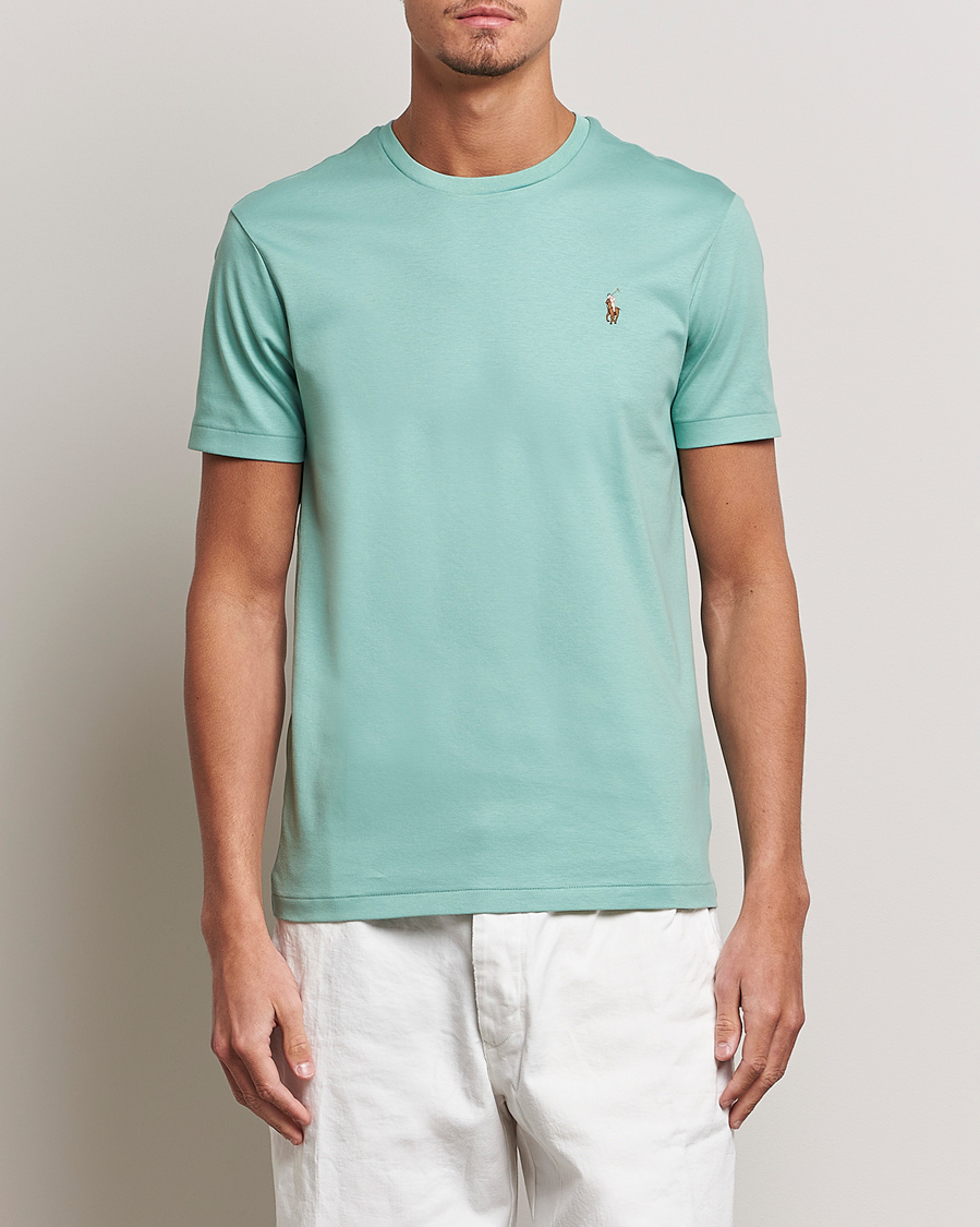 Herren | T-Shirts | Polo Ralph Lauren | Luxury Pima Cotton Crew Neck T-Shirt Essex Green