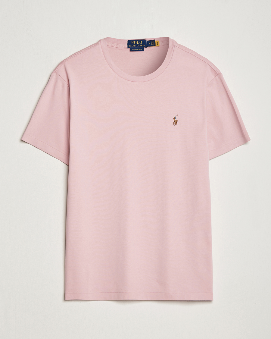Herren | T-Shirts | Polo Ralph Lauren | Luxury Pima Cotton Crew Neck T-Shirt Chino Pink