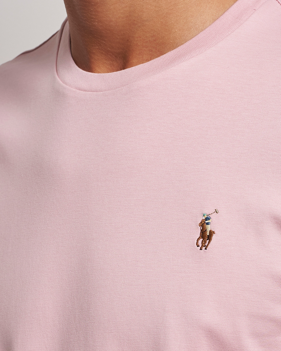 Herren | T-Shirts | Polo Ralph Lauren | Luxury Pima Cotton Crew Neck T-Shirt Chino Pink