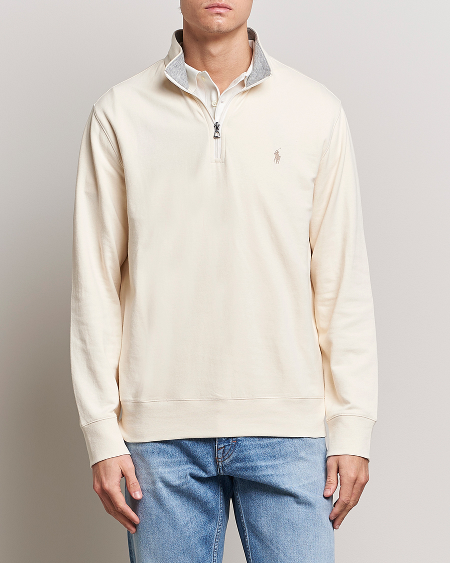 Herren |  | Polo Ralph Lauren | Double Knit Half-Zip Sweater Guide Cream