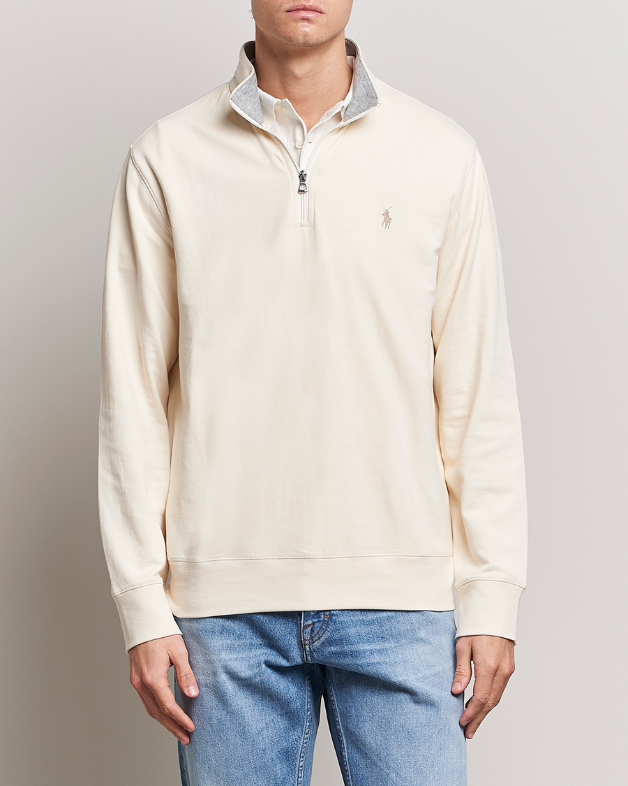 Herren |  | Polo Ralph Lauren | Tech Double Knit Half Zip Guide Cream
