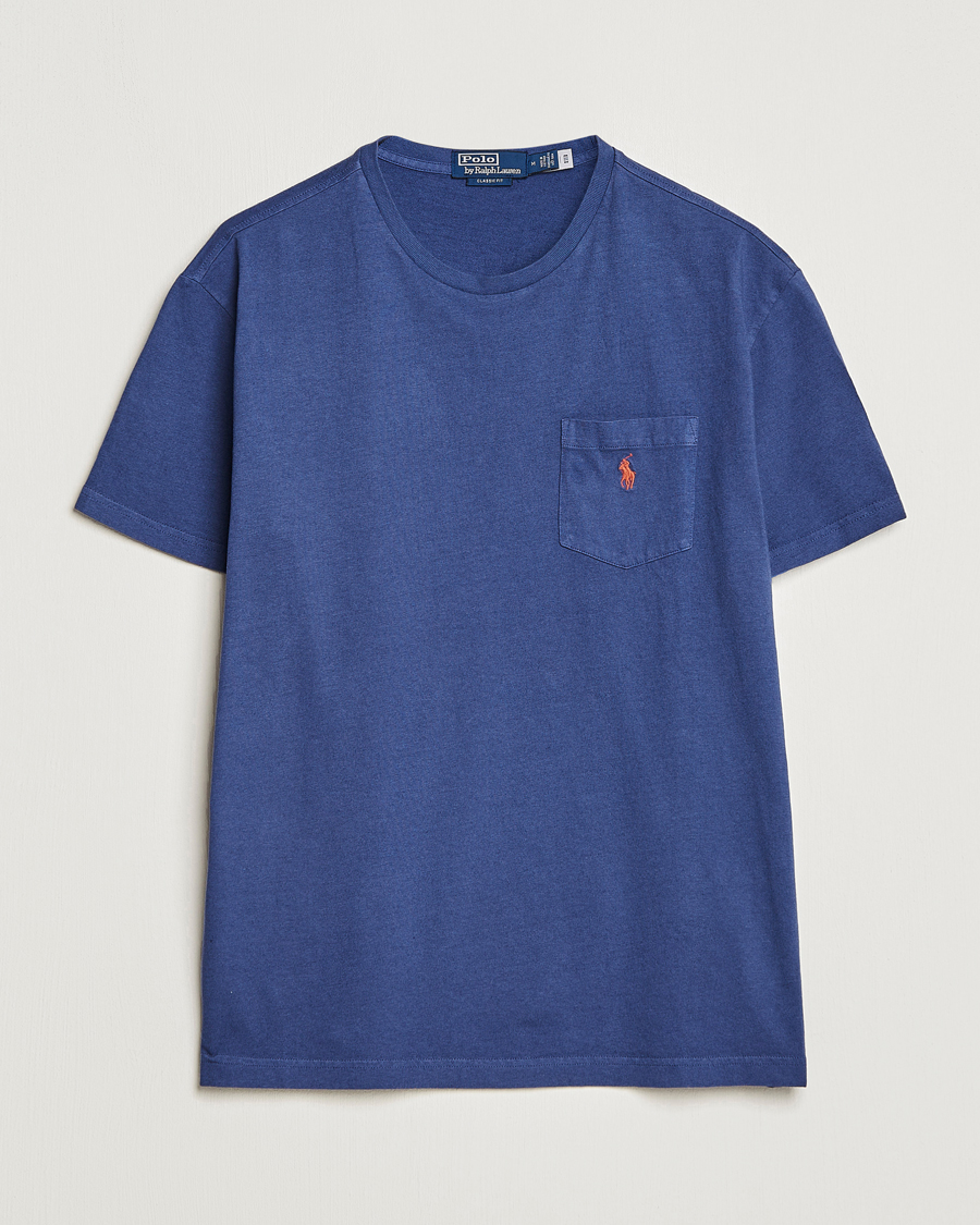 Herren |  | Polo Ralph Lauren | Cotton/Linen Crew Neck T-Shirt Boathouse Navy