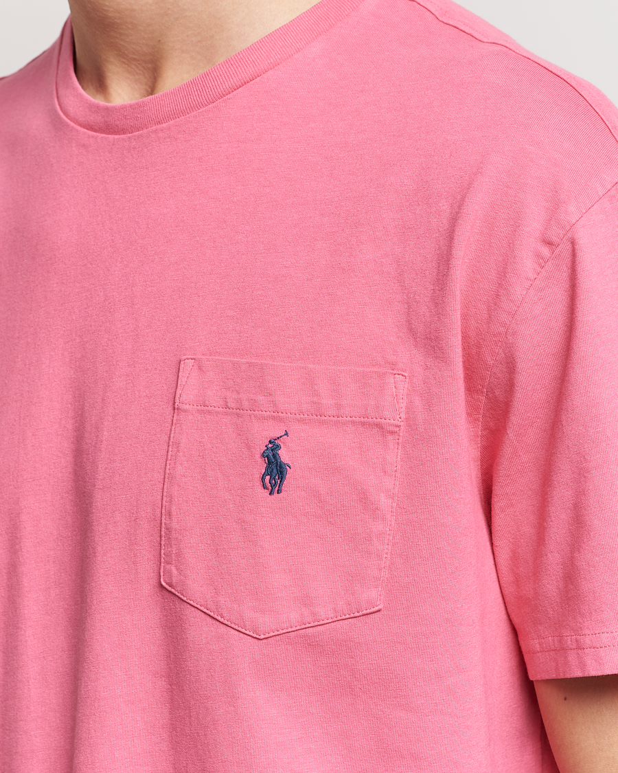 Herren | T-Shirts | Polo Ralph Lauren | Cotton/Linen Crew Neck T-Shirt Red Sky