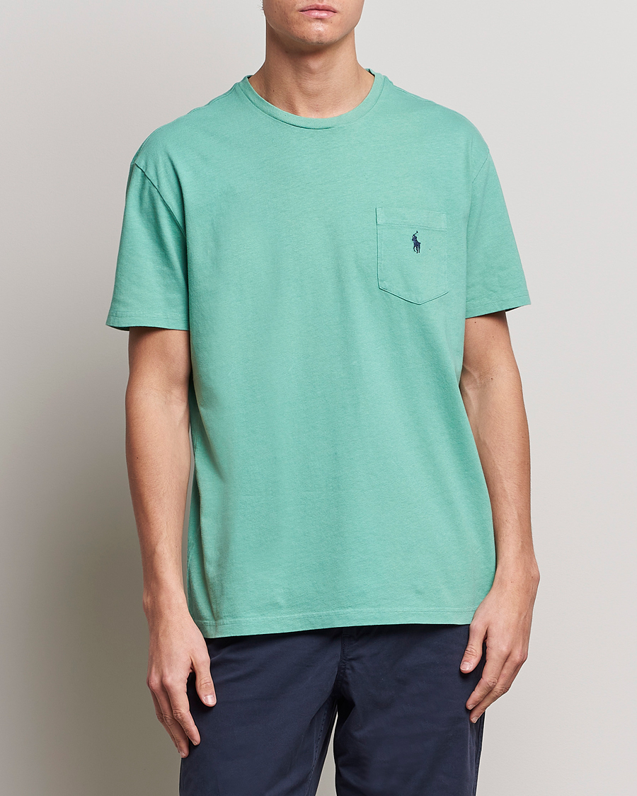Herren |  | Polo Ralph Lauren | Cotton/Linen Crew Neck T-Shirt Essex Green