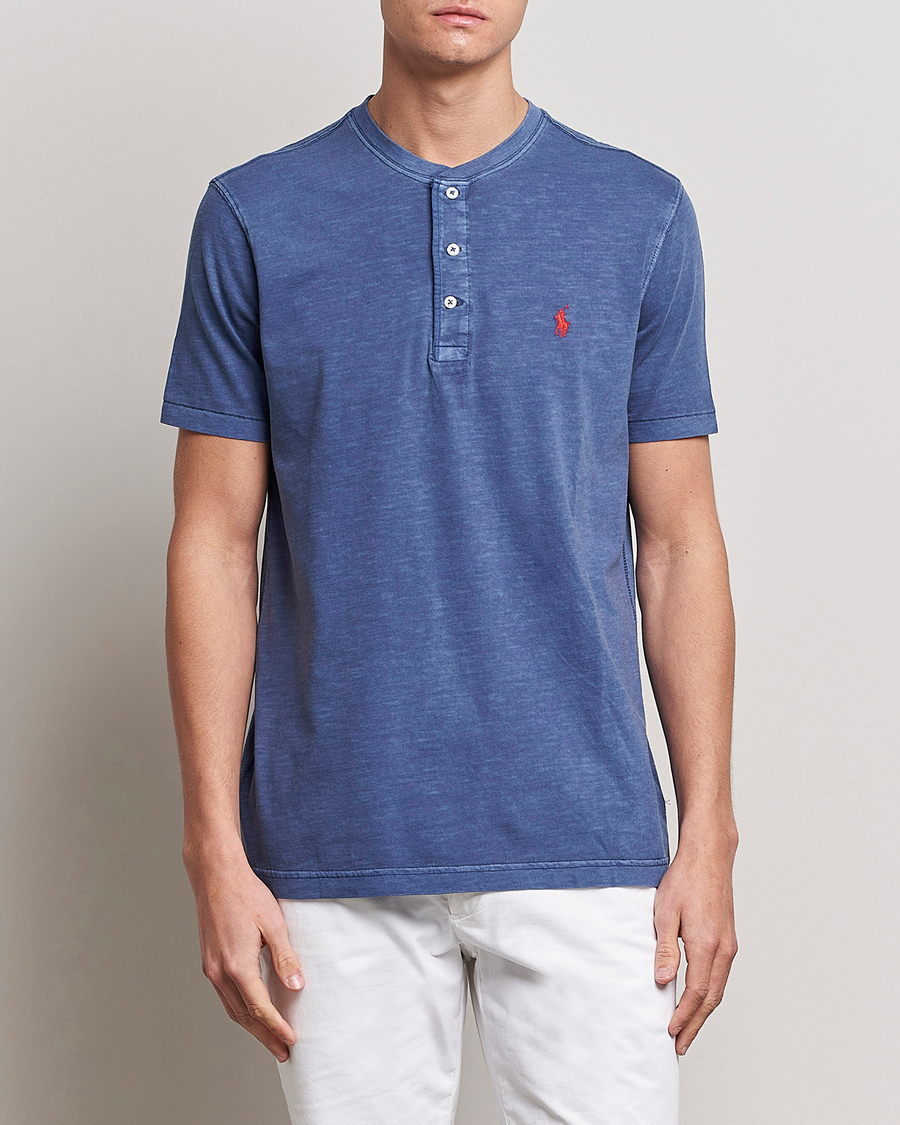 Herren |  | Polo Ralph Lauren | Slub Jersey Henley T-Shirt Light Navy