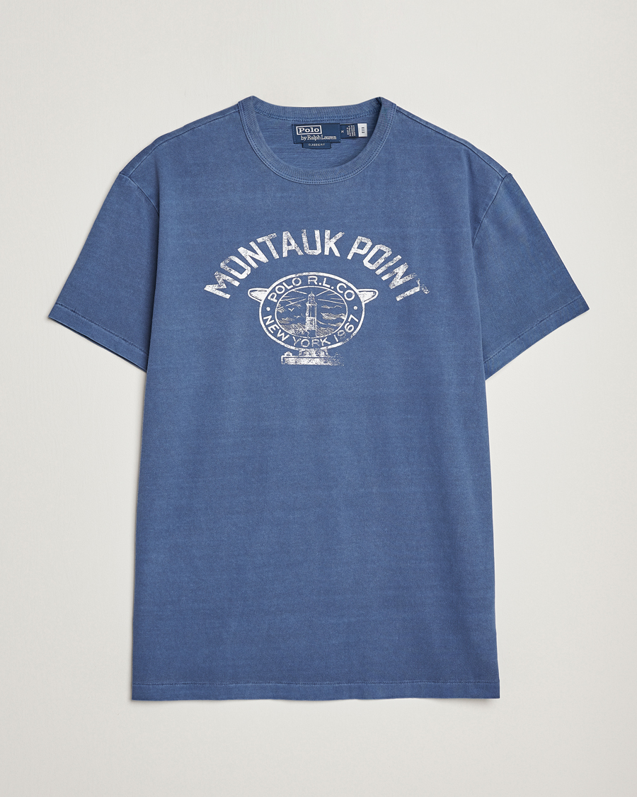 Herren | T-Shirts | Polo Ralph Lauren | Graphic Logo Jerset Crew Neck T-Shirt Earth Blue