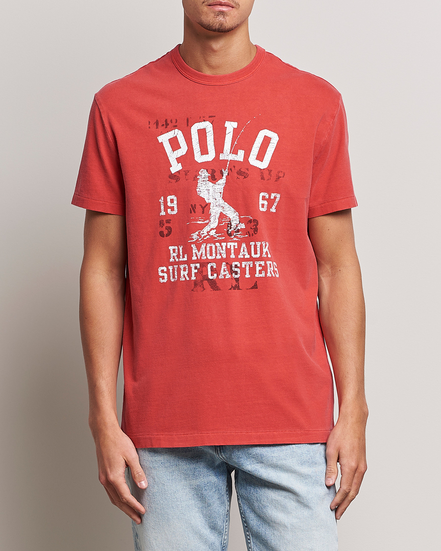 Herren |  | Polo Ralph Lauren | Graphic Logo Jerset Crew Neck T-Shirt Evening Red