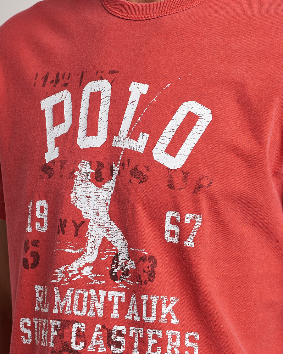Herren | T-Shirts | Polo Ralph Lauren | Graphic Logo Jerset Crew Neck T-Shirt Evening Red
