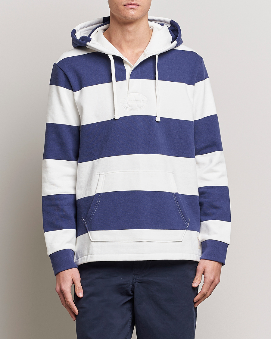 Herren |  | Polo Ralph Lauren | Jersey Blockstriped Hoodie Boat Navy/White