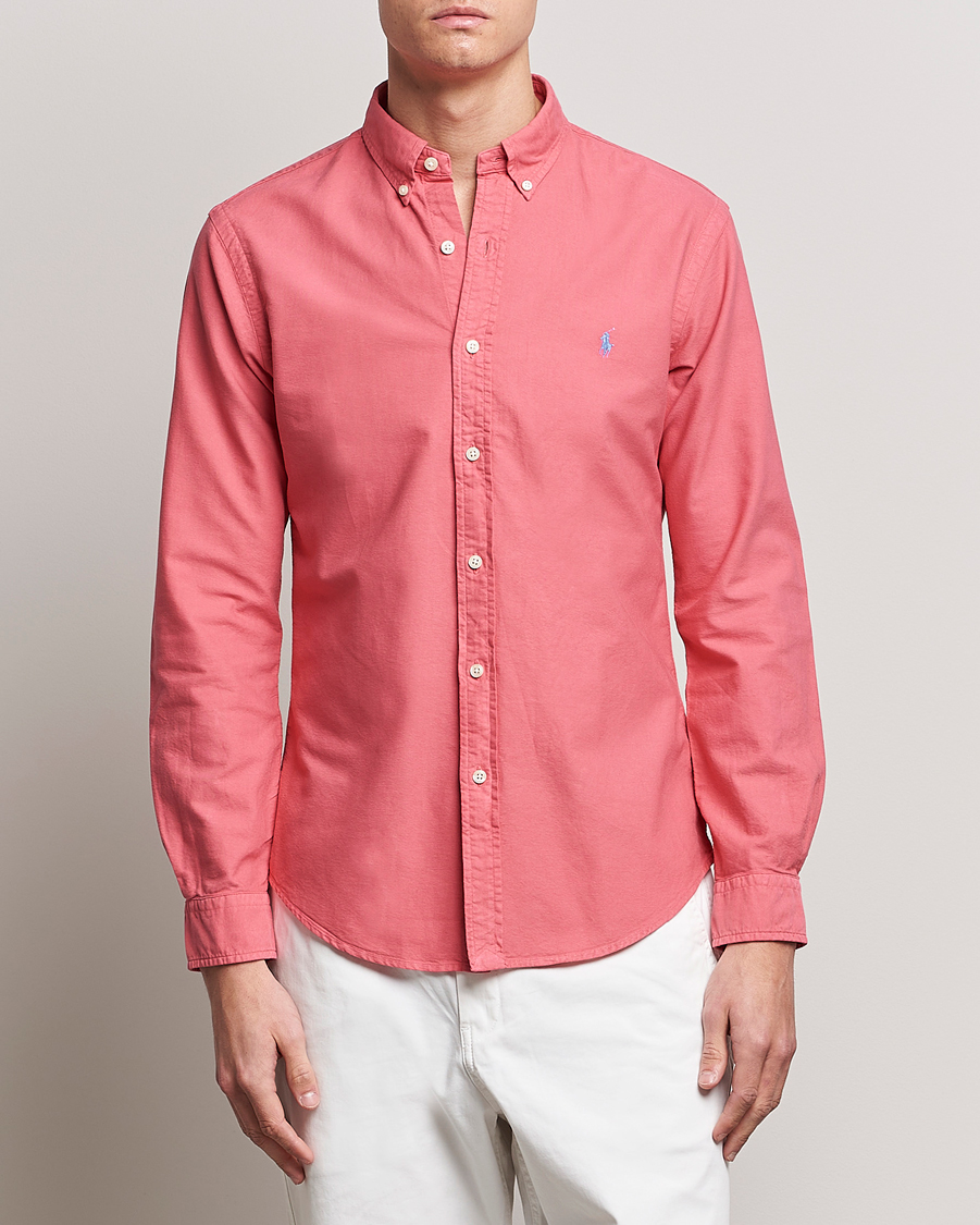 Herren |  | Polo Ralph Lauren | Slim Fit Garment Dyed Oxford Red Sky