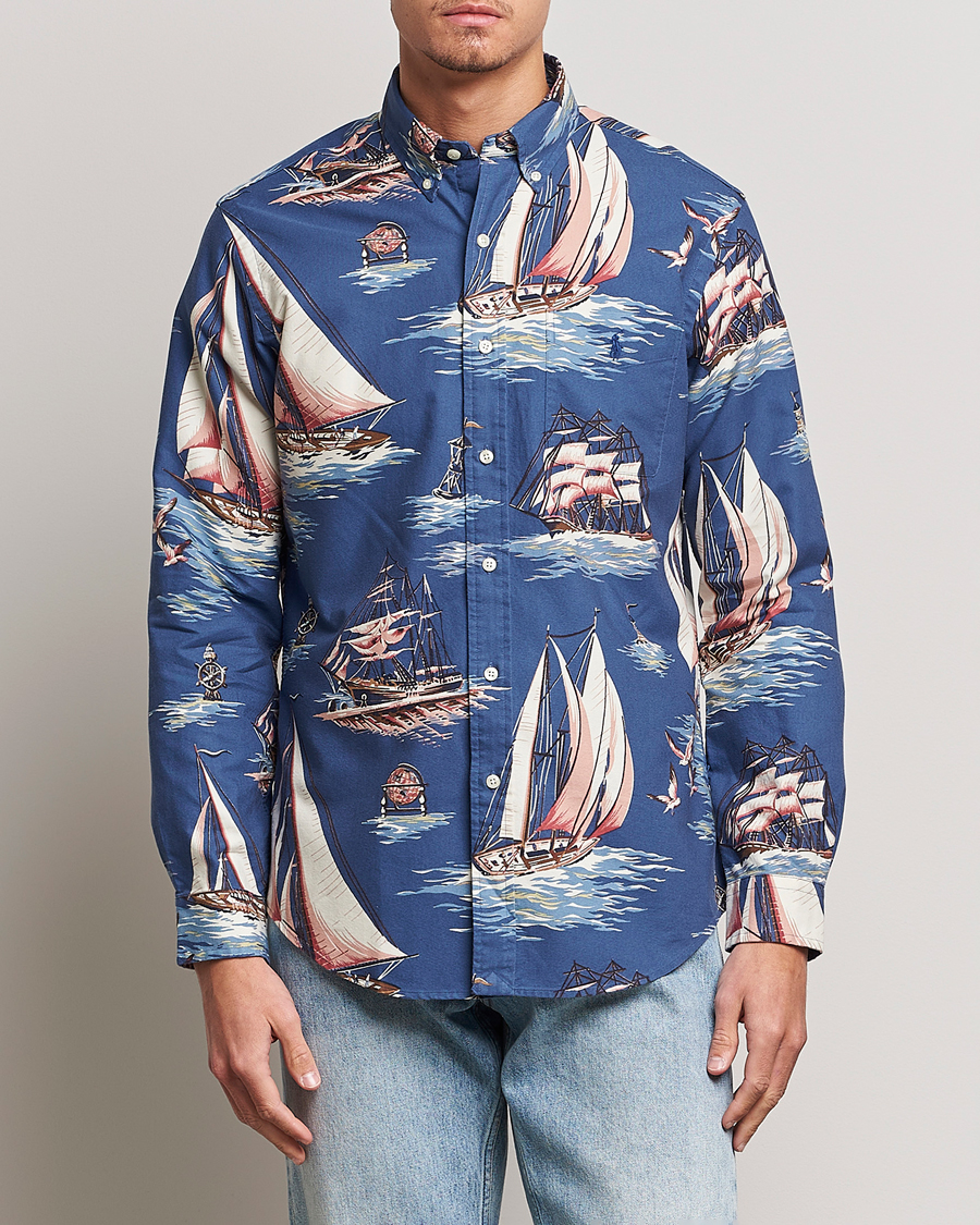 Herren |  | Polo Ralph Lauren | Printed Regatta Oxford Shirt Blue
